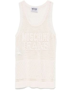 Moschino Open-Knit Top - White