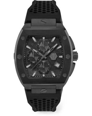 Philipp Plein Hexagon Phantom Chrono 44Mm Watch - Black
