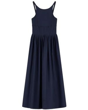 Emporio Armani Cotton Long Dress - Blue