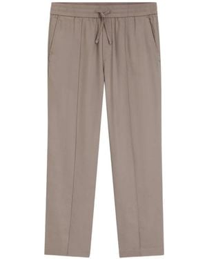HUGO Straight-Fit Drawstring Trousers - Grey