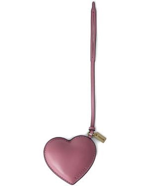 COACH Heart-Shape Adjustable-Strap Keyring - Pink