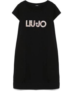 Liu Jo Logo-Embellished Mini Dress - Black