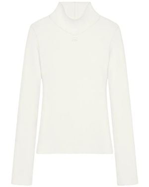 Courreges Milano Pullover Mit Logo-Patch - Weiß