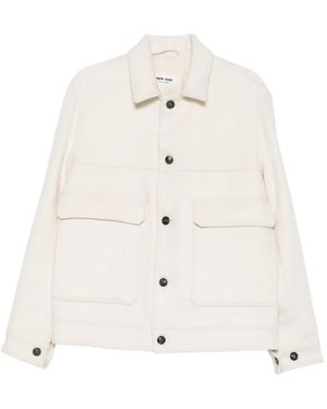 NEW YORK RESIDENT Yuma Button-Fastening Pocketed Jacket - White