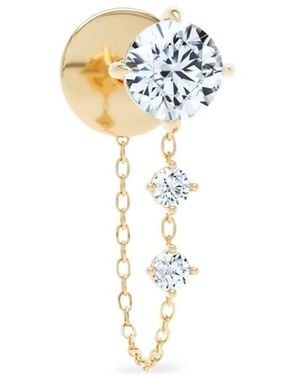 LOEV Pendiente De Cadena Con Diamantes - Blanco