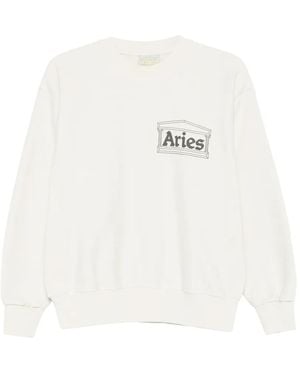 Aries Temple Sweatshirt - White