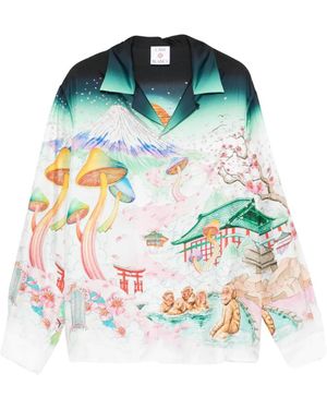 CASABLANCA Printed Shirt - Green