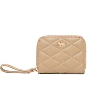 Lacoste Small Crocodelle Purse - Natural