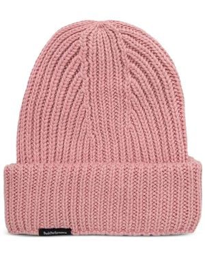 Peak Performance Ribbed-Knit Beanie Hat - Pink