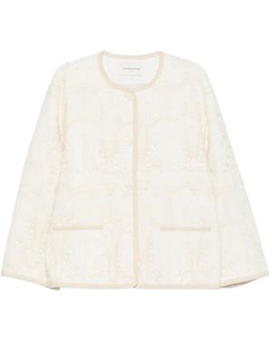 Viktoria Chan Lace-Embroidered Jacket - White