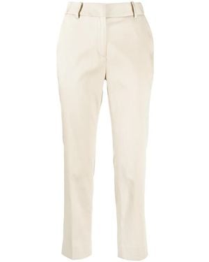 GOODIOUS Cropped Tailored-Cut Pants - Natural