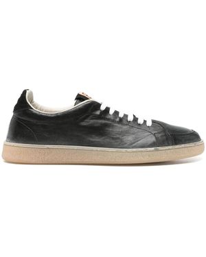 Moma Leather Trainers - Black