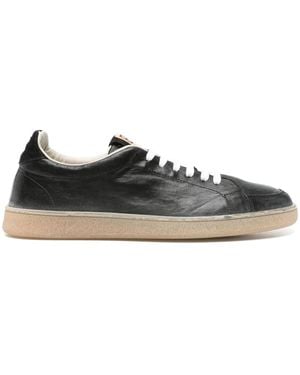 Moma Leather Trainers - Black