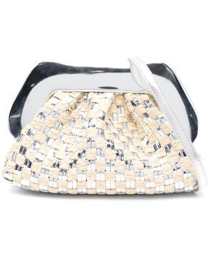 THEMOIRÈ Woven Clutch Bag - White