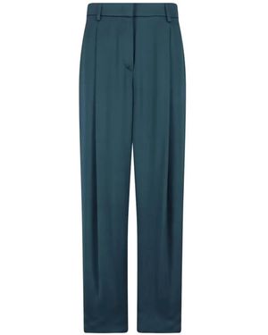 Giorgio Armani Pantalon De Costume En Soie - Blue