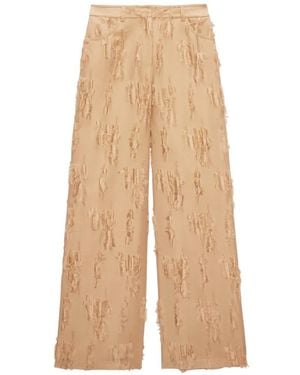MSGM Destroyed Pants - Natural