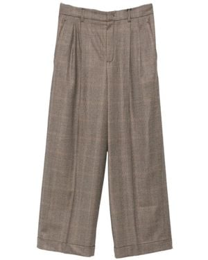 Gianvito Rossi Prince Of Wales Check Trousers - Grey