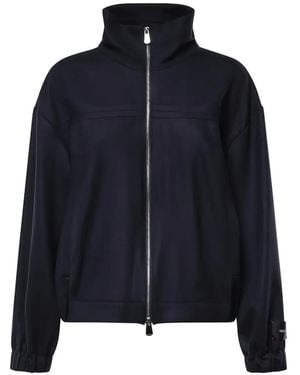 Pinko Zip-Up Funnel-Neck Coat - Blue