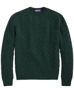 Ralph Lauren Cable-Knit Cashmere Sweater - Green