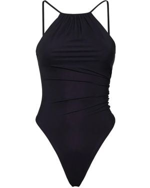 DSquared² Gedrapeerd Badpak Met Halternek - Blauw