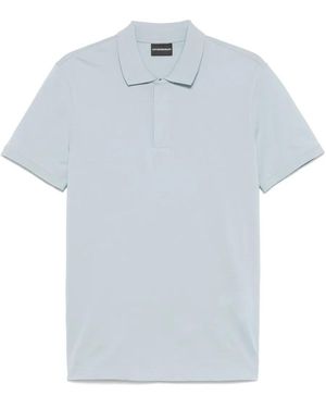 Emporio Armani ピケ ポロシャツ - ブルー
