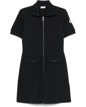 Moncler Piquet Polo Mini Dress - Black