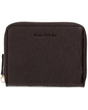 Marc O' Polo Ellis Logo-Debossed Zip-Around Leather Wallet - Brown