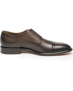 BOSS Buckle Monk Shoes - Brown