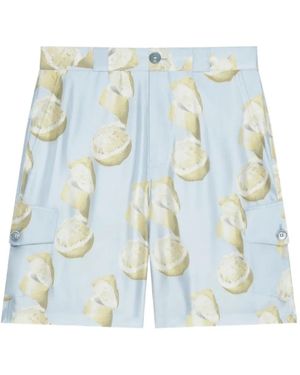 Givenchy Short À Imprimé Citron - Blue
