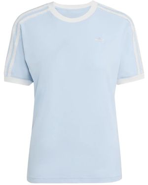 adidas Ruffle Three-Stripes T-Shirt - Blue