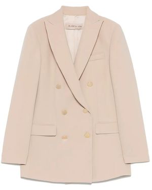 Blanca Vita Double-breasted Blazer - ナチュラル