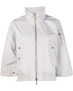 Moorer Wide-Sleeve Bomber Jacket - Grey