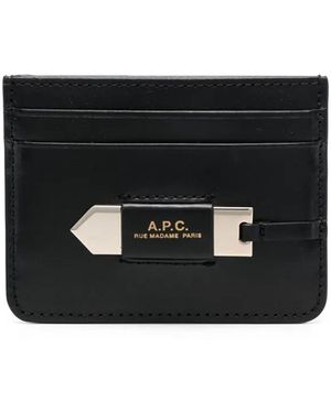 A.P.C. Charlotte Logo-Print Cardholder - Black