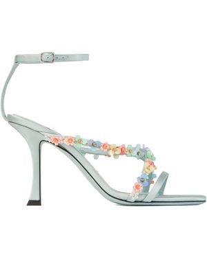 Jimmy Choo Sandales Blanche 90 Mm - Métallisé