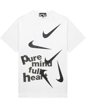 COMME DES GARÇON BLACK X Nike T-Shirt Mit Grafischem Print - Weiß