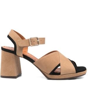 Chie Mihara Criss-Cross Buckle Sandals - Natural