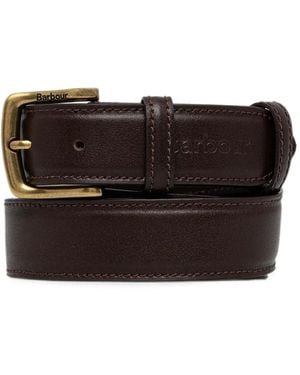 Barbour Logo-Debossed Belt - Black