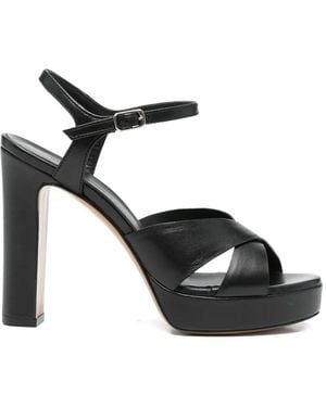 Guglielmo Rotta Sandalen mit überkreuzten Riemen - Schwarz