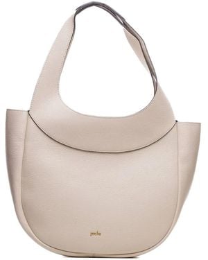 Poche Paris Torba Curved Tote Bag - Natural