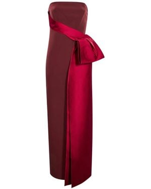 Roland Mouret Strapless Bow-Detail Maxi Gown - Red