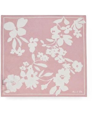 Marc O' Polo Floral-Print Square Scarf - Pink