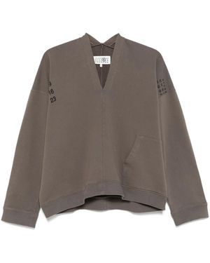 MM6 by Maison Martin Margiela アシンメトリー スウェットシャツ - ブラウン