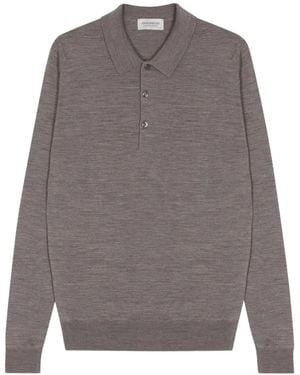 John Smedley Belper Wool Sweater - Gray