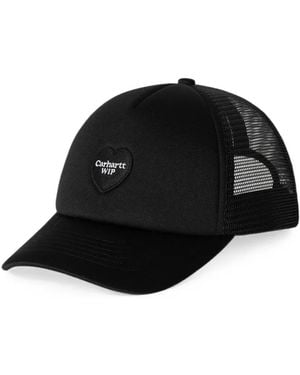 Carhartt Heart-Patch Mesh-Panel Cap - Black