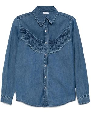 The Upside Camisa Wildwest con flecos - Azul