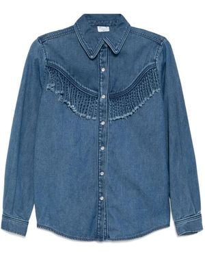 The Upside Wildwest Hemd Mit Fransen - Blau