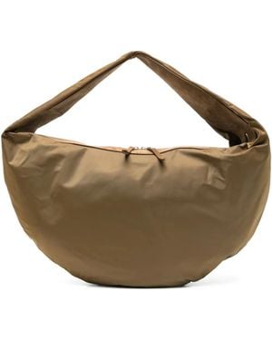 KHAITE Sac Porté Épaule À Bords En Daim - Métallisé