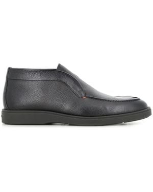 Santoni Bottines En Cuir Grainé - Gray