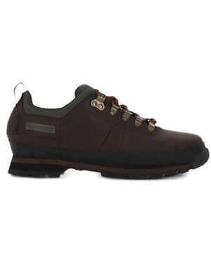 Timberland Low Euro Hiker Logo-Plaque Boots - Black