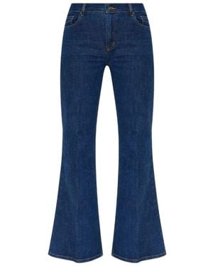 Self-Portrait Flared Jeans - Blue